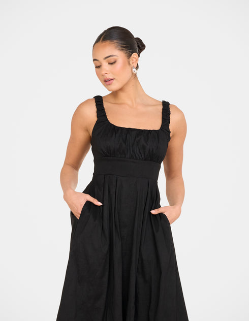 Jeanette A-line Midi Dress